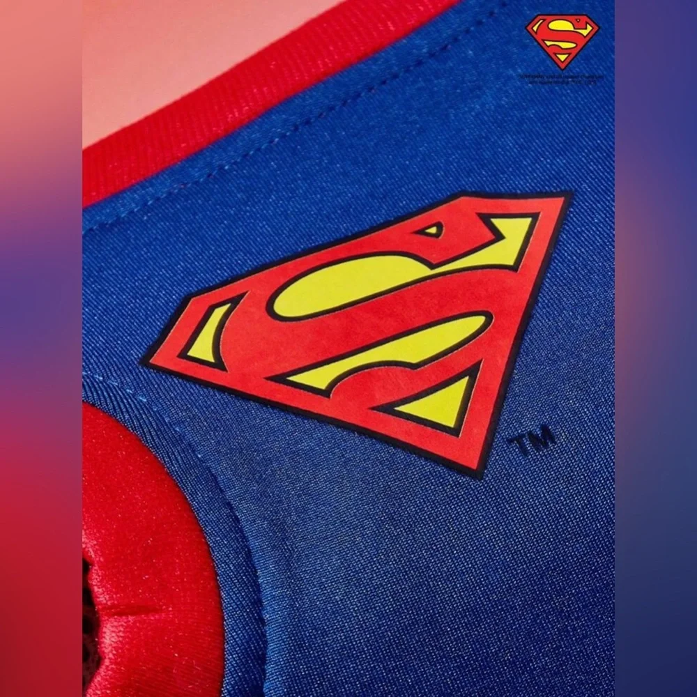 Superman Dog Costume Harness Vest with Cape